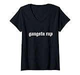 Photo Gallery donna gangsta rap - rapper retrò della vecchia scuola gergo hip hop rap maglietta con collo a v Photo Gallery donna gangsta rap - rapper retrò della vecchia scuola gergo hip hop rap maglietta con collo a v