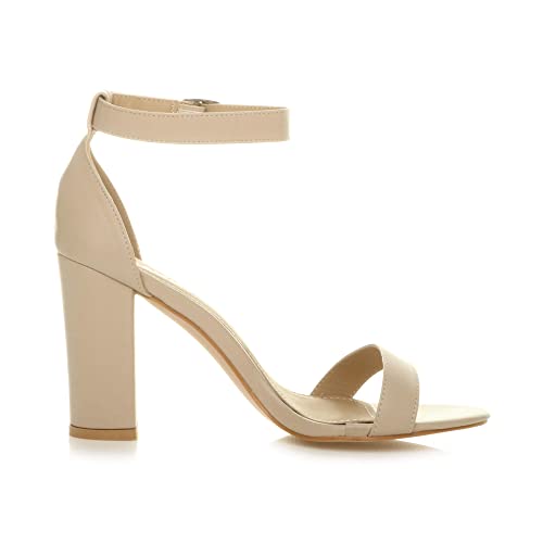 AJVANI Donna tacco alto blocco fibbia scarpe punta...