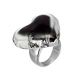 QINZITAO Anillos de citas en forma de corazón, ajustables, anillos de apertura de dedo, joyería única para dedos adecuados para fiestas y uso diario