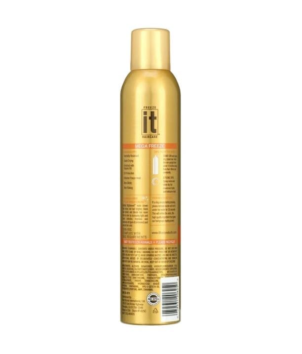 F'reeze It Mega Extreme Hold Hair Spray, Original ~ 10 Oz - Pack Of 2 ~ It Hairspray for Women, Hair Spray Mega Extreme Hold, Original Hairspray for Long-Lasting Style.