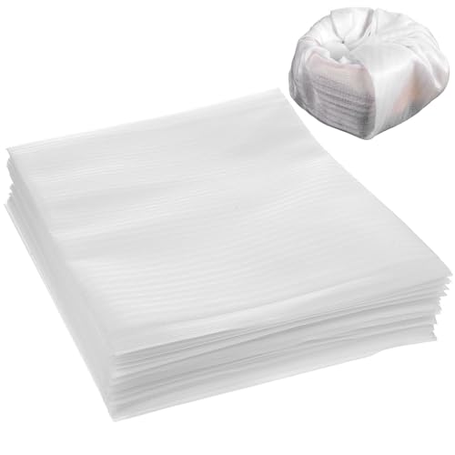 ABOOFAN Lot de 100 Pochons en Mousse Epe Blanc Protection Légère et Polyvalente, Sachets D'emballage pour Déménagement et Expédition Fragile