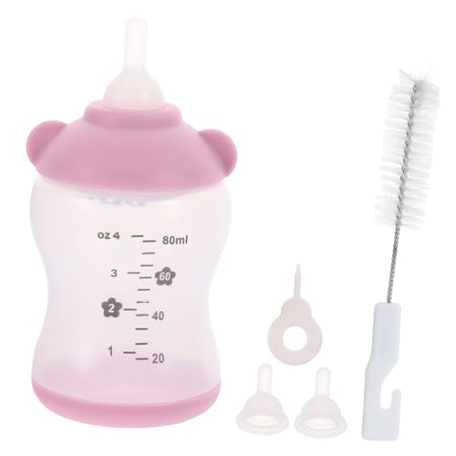 SUPVOX Pet Feeding Bottle Set 80ml Nursing Bottle Pacifiers for Kitten Puppy Scale Practical Easy to Use
