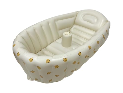 Qfmr バスマット 赤ちゃん 安全で快適なベビーバス 膨張式バスタブ 折り畳み式で持ち運び可能 (90*55*30cm,タイガー)