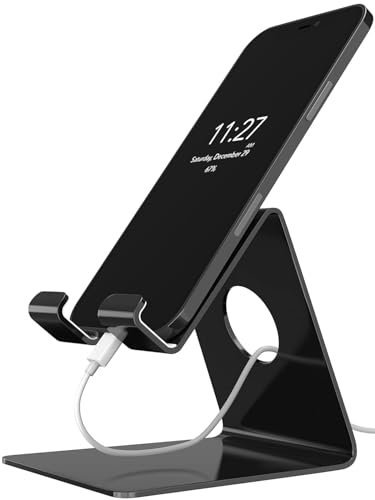 Image of APPUCOCO Premium Metal Mobile Phone Stand | Adjustable & Foldable Desk Stand | Anti-Slip & Sturdy Holder for Smartphones & Tablets | Ideal for Office, Home & Video Calls