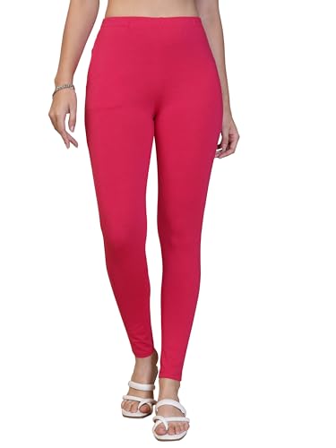 Image of ONE SKY Women Full Length Leggings | Cotton Modal Spandex Blend | High Waist Stretchable & Bio-Washed Fabric | Colour-Lock Technology | Comfortable Leggings for Women