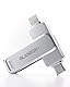 BLANBOK+ MFi Zertifizierter 256GB USB C Stick für iPhone 15, 3 in 1 Memory Stick, Externer Speicher für Lightning/iPhone/iPad/Android Handy/Laptop/PC