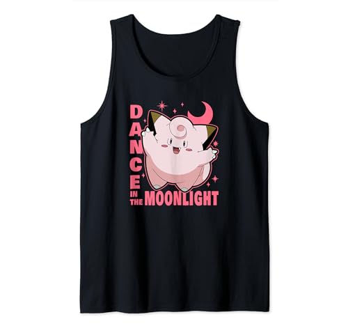 Pokémon Clefairy Dance In The Moonlight Big Face Tank Top