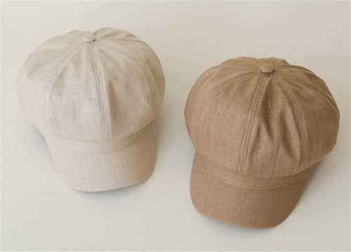 Gorra estilo newsboy de lino transpirable para mujer miniatura 7