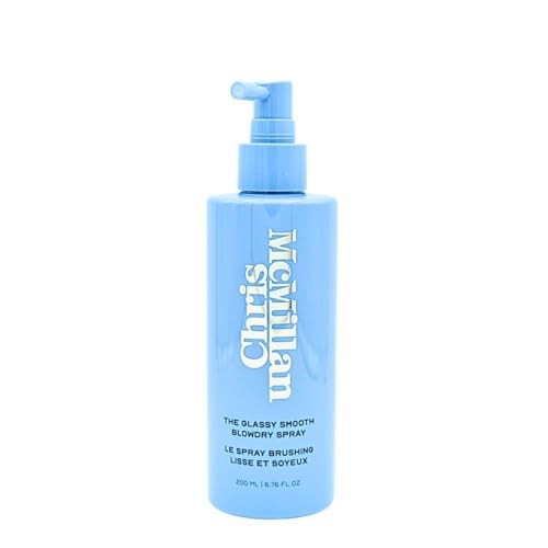 Chris McMillan The Glassy Smooth Blowdry Spray for Frizz 6.76 oz/200 ml - Heat Protection, Shine, Frizz Control, Lightweight