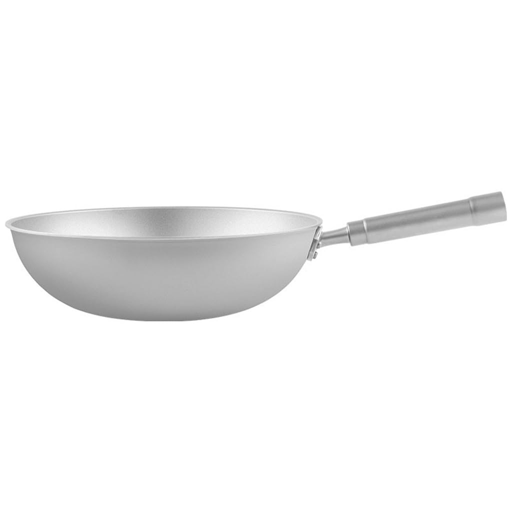 Non-stick Frying Pan Round Bottom Household Rivet Model Wok Frying Pan for Gas Cooker