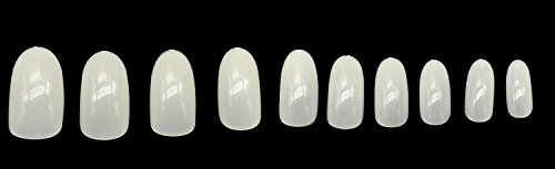 Nagelspitzen,Deesos 600pcs Falsche Französische Nagel Kunst Spitze Salon Falsche Nagelspitzen Kurz(Natürlich Farbe)