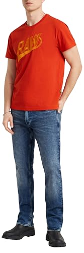 G-STAR Raw - Mens Mosa Straight Jeans, Color Faded Cascade, Size: 35W x 34L3