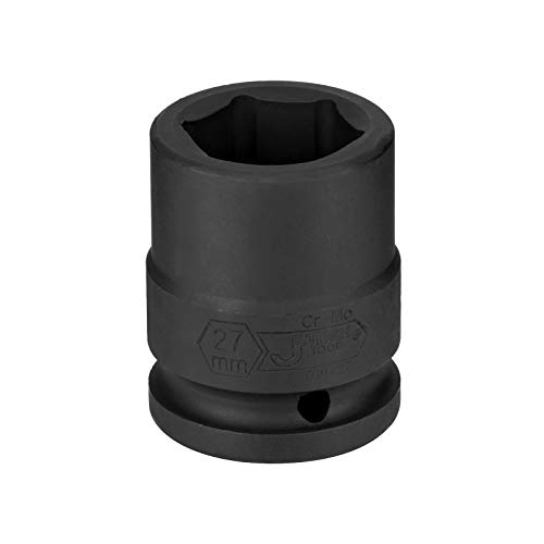 Image of JETECH 3 /4 inch Drive 27mm Standard Impact Socket, 6-Point Metric Impact Socket, Heat-Treated Chrome Molybdenum (Cr-Mo) Alloy Steel, Heavy-Duty for Automotive & Industrial Applications