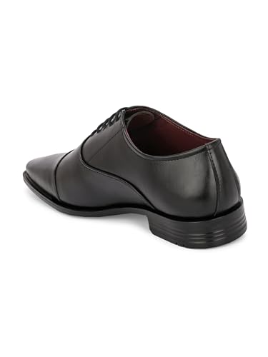 Image of ALBERTO TORRESI Classy and Durable Men's Synthetic Formal Shoes with Lace-Up Closure - Perfect for Office and Special Occasions