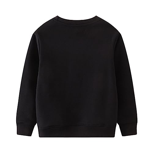 Image of HILEELANG Toddler Boy Sweatshirts Crewneck Long Sleeve Pullover Cotton Graphic Christmas Clothing