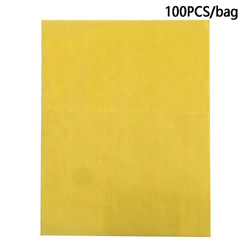 Lot de 100 feuilles de papier carbone couleur A4, papier de transfert de carbone, 21 x 29,7 cm, pour tracer des motifs de dessin sur des projets en bois, toile (jaune) – vue 2