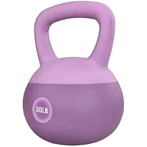 Fitvids Soft Kettlebells – Sea and Iron Sand Filled Weights for Women and Men – Color Coded Soft Vinyl Kettlebells, Multiple Sizes