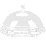 kokdid Frutero europeo de alta calidad con tapa protectora, bandeja para servir aperitivos frescos y almacenamiento higiénico de alimentos, plato para servir postres de boda