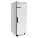 Single Door Commercial Refrigerators, ATOSA Top Mount Stainless Steel Reach in Upright Refrigerator With 1 Solid Door for Restaurant - 21.4 cu.ft, 33℉-38℉, Air Cooled, Energy Star, Fast delivery