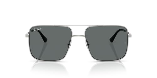 Image of RAY-BAN Unisex Polarized Grey Lens Square Sunglasses - 0RB3758003 /8156