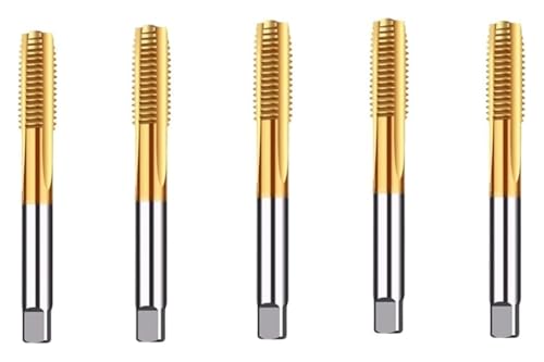 ainih M2-M24 Thread Tap Ti Coated Machine Plug Tap High Speed Metric Straight Flute Thread Screw Tap Hand Tools