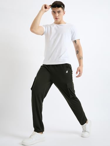 Image of Modeve Men's Cargo Style Solid Trackpant