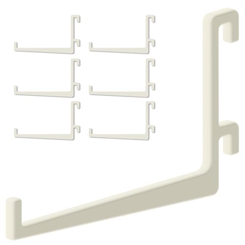 Juego de 6 ganchos para panel perforado Ikea Skadis – Modelo en L recto, 90 mm – Soporte de pared, placa para herramientas y accesorios