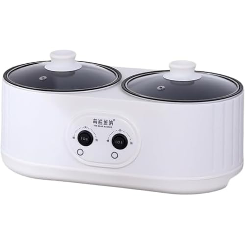 Dearolling ダブルタンク電気炊飯器 多機能ホットポット スマート家庭用全自動保温一体型鴛鴦鍋 保温機能付き非粘着鍋 簡単清掃可能 (蒸し器なし,机械版)