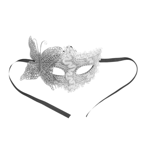 VALICLUD Máscara de meia face de máscara de máscara masculina máscaras de disfarces de mulher máscara de dança de carnaval máscara de máscara de máscara de máscara de homem prata tecido