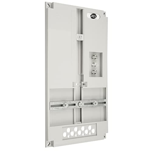 REV 0518846555 Zählertafel, Zählerbrett mit Schiene für Wechselstromzähler u. Drehstromzähler, grau