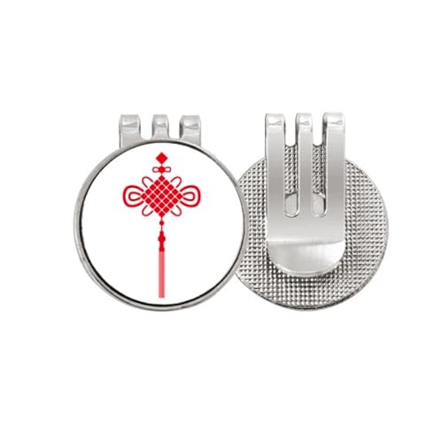 Marqueur de balle de golf magnétique nœud de Chine rouge, cadeau idéal pour golfeur