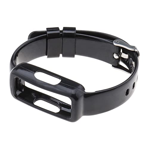 EMSea Watch Strap Compatible with Fitbit Luxe/Inspire HR/Inspire 2/Ace 2/Ace 3 Smartwatch Tracker Replacement Watch Band TPU Wristband Black