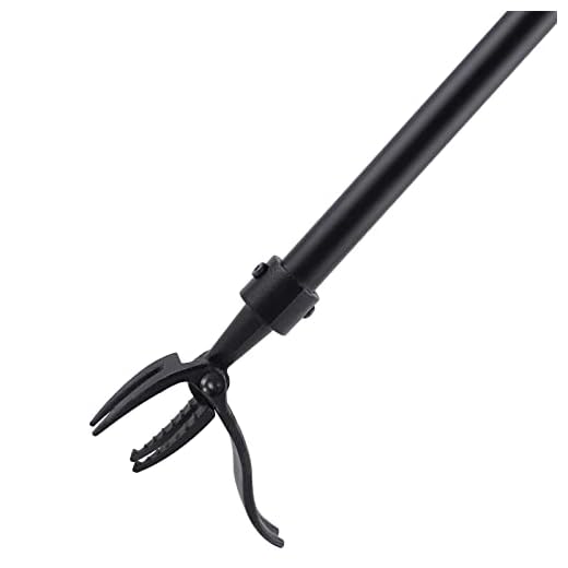 DMDMBSR Weed Puller Tool, Stand Up Weed Puller Long Handle Removable Steel Tube and Non-Slip 4 Claw Iron Head Design, Manual Weeders Easily Remove Dandelion Root Tool Gardening Lawn Yard（49 in）