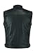 Leatherick SOA Chaleco de motociclista de cuero genuino para hombre, botones abiertos...