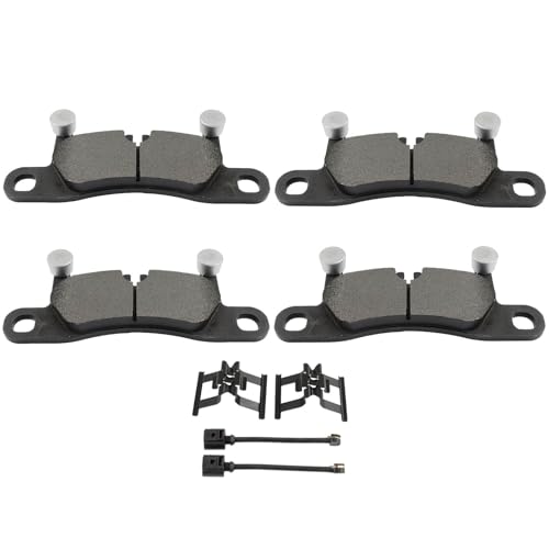 Image of SCITOO D1453 Rear Metal Brake Pads Sets w /Hardware Replacement For Porsche For Cayenne 2011-2018,For Volkswagen For Touareg 2011-2017