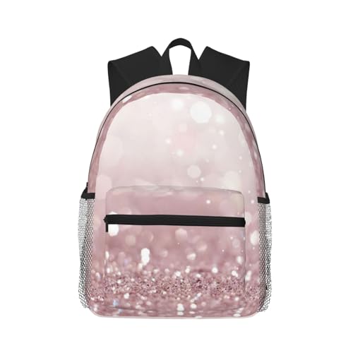 Sac à dos d'école rose brillant résistant à l'eau pour ranger vos cours