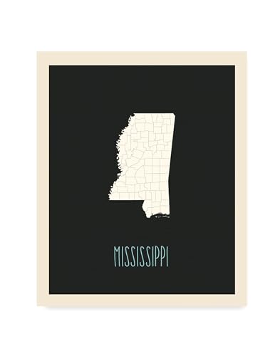 Mapa de EE. UU. para niños de Mississippi ideal para el aula o cuarto
