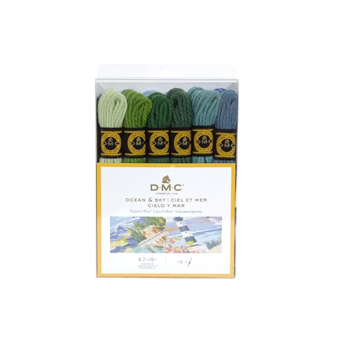 DMC Tapestry Wool - The Ocean & Sky Collection - 12 Count - 8.7 Yards Skeins