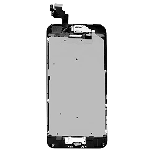 Ayake for iPhone 6 Plus Digitizer Screen Replacement Black 5.5'' Full LCD Display Assembly with Home Button, Front Facing Camera, Earpiece Speaker Pre Assembled and Repair Tool Kits