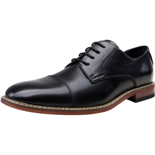 Vostey Men's Dress Shoes Classic Formal Business Cap Toe Wingtip Oxfords Lace Up Derby Shoes