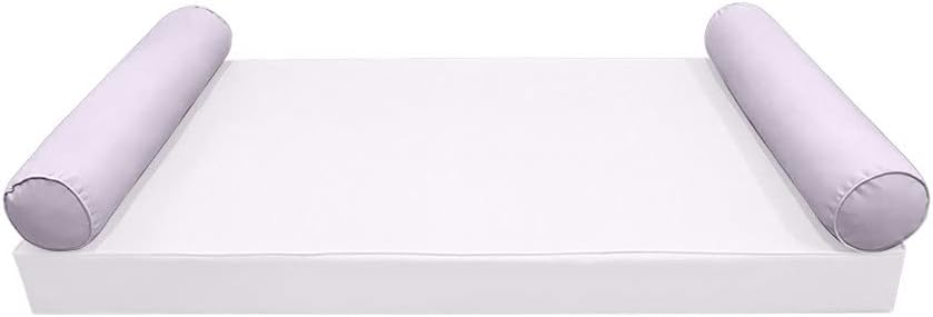 *Cover ONLY* Style5 Crib Size 26" x 8" Piped Trim Bolster Pillow SlipCover AD107