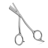 BEZOX Eyebrow Scissors with Comb - Stainless Steel Eyebrow Trimmer for Women and Men, Precision Eye Brow Comb Scissors, Sleek Eyebrows Grooming Kit - Silver