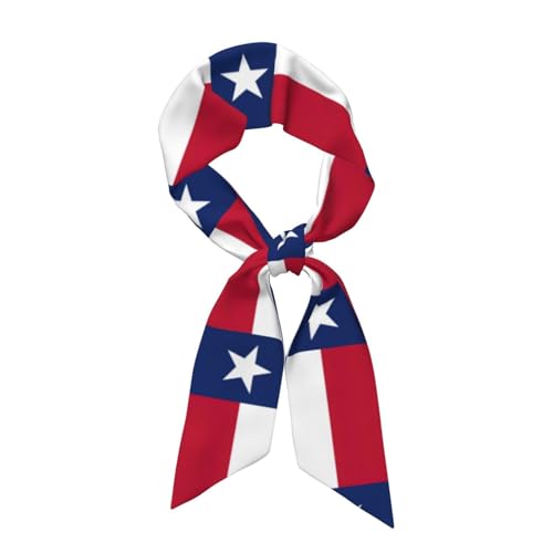 Flag of Texas print Hair Scarf for Women Fashion Silky Satin Headscarf Wrap Breathable Lightweight Neck Scarves - Main Image