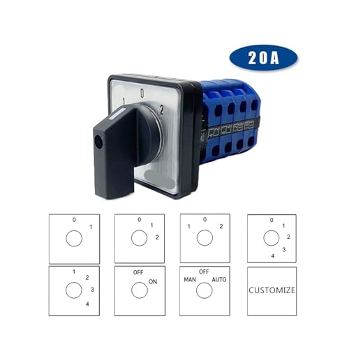 Interruptor de leva LW26-20/4 de 5 posiciones 20A y 4 polos 4