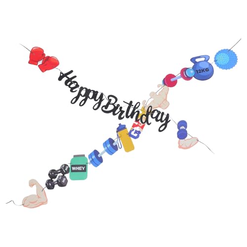 NUSITOU Partyzubehör mit Robustem Material und Einzigartigem Design Geburtstagsbanner aus Papier für Gymnastik für Gruppenkurse und Personal Training Räume