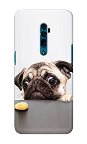 Image of PRINTFIDAA� Printed Hard Back Cover Case for Oppo Reno 10x Zoom Back Cover (Pug Dog) -2808