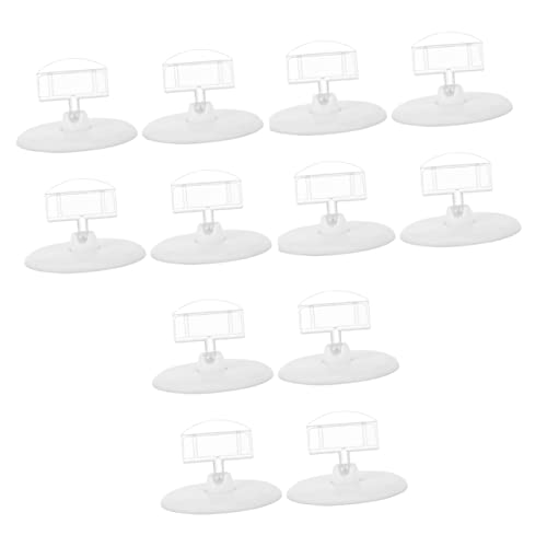 HOMSFOU 12個プラスチック製 タグクリップ ホルダー ラウンドベース 告用サ