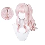 SKYBEAUTY Mizuki Akiyama Cosplay Wig for Project Sekai Colorful Stage Cosplay, Long Light Pink Ponytail Wig for Women Girls(Light Pink)