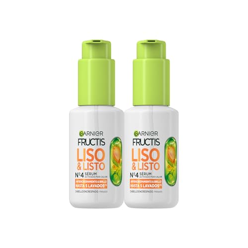 Garnier Fructis Nº4 Sérum Activado por calor Liso & Listo para cabello encrespado Pack x2