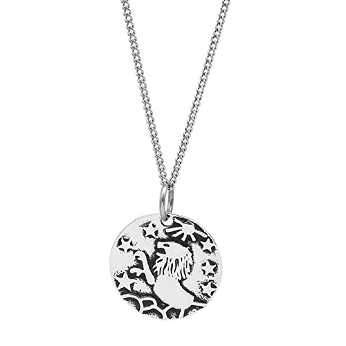 Bijoux maman avec collier en argent sterling gravure lion protecteur